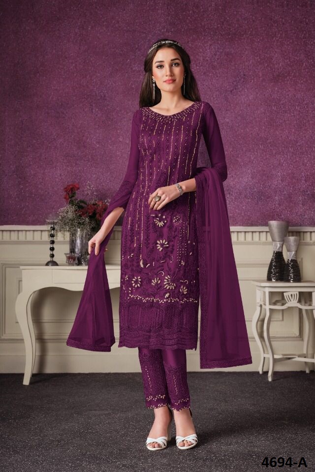 Super Hit 4694 Color Latest Festive Wear Embroidery Salwar Kameez Collection